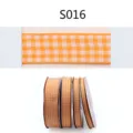 Nastro a quadri vichy arancione e bianco per confezioni regalo, fai da te e decorazioni. - Larghezza 6mm, Lunghezza 5 Yard=4.5m/Rotolo / Quadri Arancio e Bianco (S016)