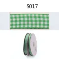 Nastro a quadri verde lavorato a maglia per confezioni regalo e decorazioni DIY. - Larghezza 6mm, Lunghezza 5 Yard / Verde (S017)