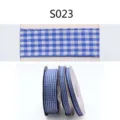 Nastro a quadri blu e bianco per confezioni regalo, fiocchi fai-da-te e decorazioni artigianali. - Larghezza 6mm, Lunghezza 5 Yard / Blu (S023)