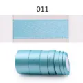 Light blue satin ribbon for gift packaging wedding decoration cake baking crafts polyester 011 - Style 011 (Width 6mm)