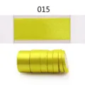 Solid color yellow polyester satin ribbon for gift wrapping, baking, and wedding decoration. - Style 015 (Width 6mm)