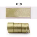 Solid color golden polyester satin ribbon for gift packaging, cake baking, and wedding decor. - Width 6mm (25 Yards/Roll) / Gold
