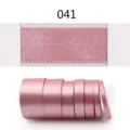 Pink satin ribbon rolls for gift wrapping, cake box decoration and wedding crafts. - Width 6mm (25 Yards/Roll) / Pink