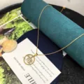 Collana donna con ciondolo disco zodiaco zirconi gioielli in acciaio al titanio - Virgo