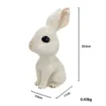 Schattig wit konijn spaarpot hars dier figuur bureau decoratief ornament munt opslag - Spaarpot / Wit