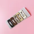 Korean style metal hair clips set with colorful polka dots, cute bobby pins for daily hair styling. - A-452 Mixed Color