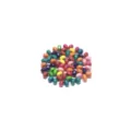 Colorful wooden beaded ball DIY handmade jewelry accessories earrings pendant charm multi-color - Style 1 / 4cm