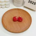 Handmade red wool knitted ball DIY jewelry accessories and crafting materials for handmade - Red Spotted Winding Ball