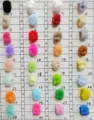 Faux rabbit fur pom pom balls spacer beads for DIY jewelry making and craft projects. - Mixed