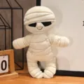 Peluche momie d'Halloween jolie poupée en peluche douce oreiller cadeau effrayant enfants - Momie / 33cm (170g) / Blanc Cassé