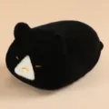 Black cat plush pillow cute lying kitty stuffed animal soft toy for kids home decor - 45cm / Cow
