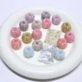 Colorful fabric spacer beads diy handmade woven bracelet jewelry making accessories kit - Multicolor