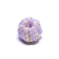 Purple fabric mesh spacer bead with yellow dots embroidered DIY handmade jewelry accessory. - 4# Purple