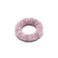 Pink velvet hair scrunchie high elasticity durable cute hair tie for women daily wear accessory. - Pink
