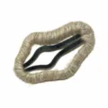 Cute knitted hair clip with hollow metal design, simple Korean style hair accessory for bangs. - Multicolor