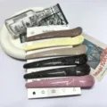 Stylish marbled long duckbill hair clips set, elegant side hair pins for daily styling. - 6-Piece Set
