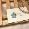 Korean jelly color flower hair claw clip cute children side clip sweet hair accessories - 1 Pair / Light Blue