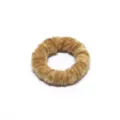 Korean autumn winter velvet hair scrunchie elastic hair rope DIY handmade accessories - Coffee