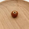 Brown plush metal hole bead detail shot, ideal for handmade phone straps and jewelry. - 11#