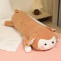 Cute cartoon lying sheep long plush pillow toy, soft comforting doll for girls bedroom. - 60cm Without Inner Liner (0.55kg) / Brown