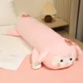 Cute pink sheep long plush pillow toy, soft stuffed animal doll for girls room decor. - 60cm Without Inner Liner (0.55kg) / Pink