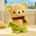 Cute corn bear plush toy, vegetable style stuffed doll with scarf, soft huggable variant. - Corn Bear / 20cm