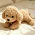 Adorable peluche de caniche de simulación perrito marrón juguete suave de compañía - Tendido Teddy - Marrón Claro
