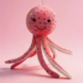 Simpatico peluche polpo rosa con stelle brillanti morbida bambola otto braccia variante - Rosa Scuro Stellato