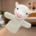 Green Lamb Plush Hand Puppet Cute Cartoon Animal Doll Toy for Kids Parent-Child Play - Green Llama