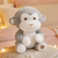 Cute glowing monkey plush toy, soft sitting doll pillow, perfect for children companionship. - Luminous Monkey
