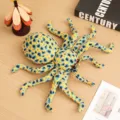 Yellow blue leopard print spider plush toy cute stuffed animal soft doll for kids decoration - Spotted Yellow Spider