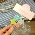 Mini translucent floral hair claw clips cute colorful hair accessories for kids daily - Flower / 4 Pieces/Pack