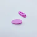 Cute pink candy color minimalist duckbill hair clip oval DIY bangs hair accessories - Light Rose Red