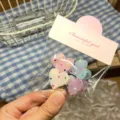 Mini translucent heart hair claw clips with colorful dots, cute hair accessories for daily wear. - Heart / 4 Pieces/Pack