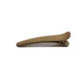 Matte khaki large duckbill hair clip for bangs styling, washing face and makeup, non-crease design - Tan