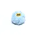 20mm blue fluffy faux rabbit fur pom pom charm large hole spacer bead for DIY jewelry making accessories - Style #6