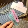 Cute minimalist colorful oil drop hair clips set, sweet style side clip for daily wear. - Rounded Rectangle / 2 Pieces/Pack
