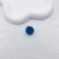 Blue fuzzy plush pom pom charm for DIY jewelry making earrings pendant accessories. - Blue (#5)