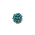 Green handmade beaded ball DIY jewelry accessory perfect for earrings and pendant crafting. - Style 8