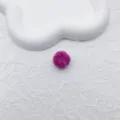 Purple plush pom pom charm for DIY jewelry making, fluffy soft hanging craft material pendant. - Purple (#6)