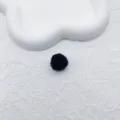 Black fluffy pom pom DIY craft charm for handmade earrings and jewelry accessories design. - Black (#11)