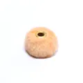 20mm faux rabbit fur ball spacer bead with golden metal eyelet for DIY jewelry making and crafts. - Style 15