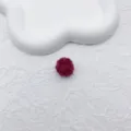 Retro plush wool pom pom charm for DIY jewelry making, earrings, and handmade crafts. - Dark Magenta (#14)