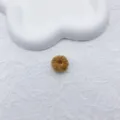 Brown plush fuzzy ball pendant DIY jewelry making accessory for cute earrings and crafts charm - Brown (#4)