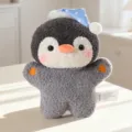 Lindo juguete de peluche de pingüino de dibujos animados suave con gorro para niños - Pingüino
