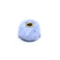 20mm fluffy faux rabbit fur large hole spacer bead charm for DIY jewelry making and crafts - Style 24