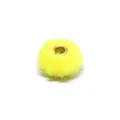 Yellow 20mm faux fur fluffy spacer bead for DIY jewelry making and craft charm accessories. - Style 28