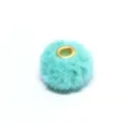 20mm Faux Rabbit Fur Pom Pom Spacer Bead Turquoise Fluffy Charm for DIY Jewelry Making Crafts - 29#