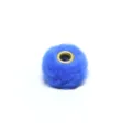 Blue faux rabbit fur pom pom bead 20mm large hole spacer bead DIY jewelry making accessory - 32#