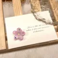 Korean jelly-color floral hair claw, cute pink transparent flower side clip accessory. - 1 Pair / Light Purple